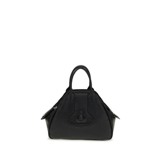 Handtasche aus schwarzem Kalbsleder (Bos Taurus)