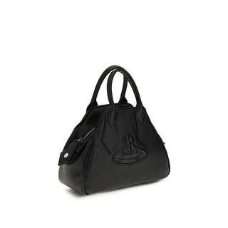 Handtasche aus schwarzem Kalbsleder (Bos Taurus)