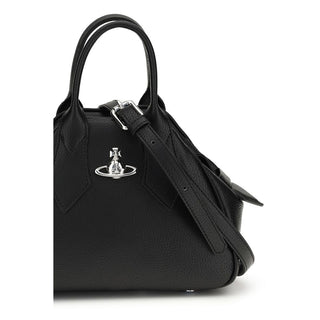 Schwarze Handtasche aus Polyurethan