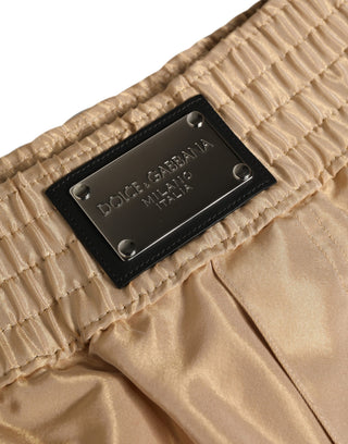 Beige Polyester Men Boxer Shorts Underwear