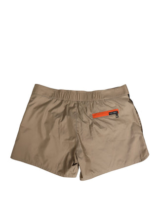 Braune Boxershorts aus Baumwollmischung, mittellang