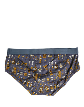 Gray Jazz Cocktail Men Brando Brief Underwear