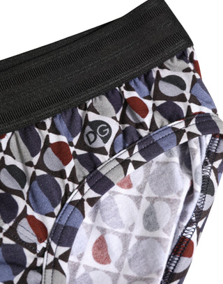 Midi-Slips für Herren mit mehrfarbigem Muster