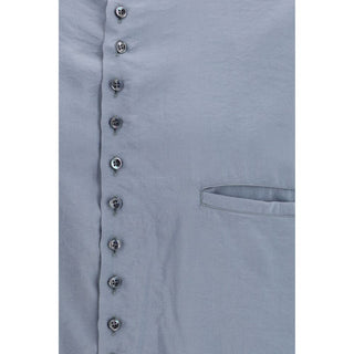 Camisa de seda gris
