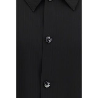 Schwarzes Viskose-Hemdkleid