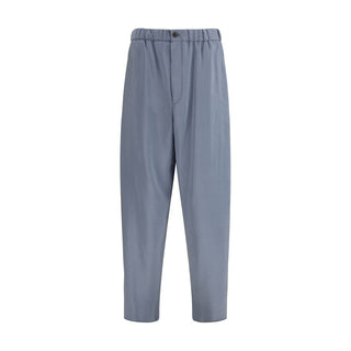 Pantalones casuales de seda gris