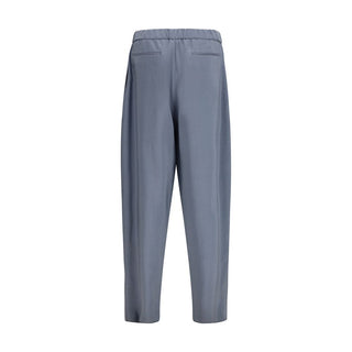 Pantalones casuales de seda gris