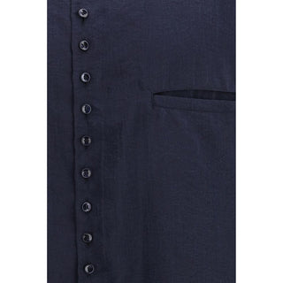 Blaues Seidenhemd