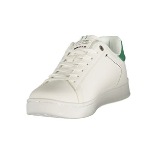 White Polyurethane Men Sneaker