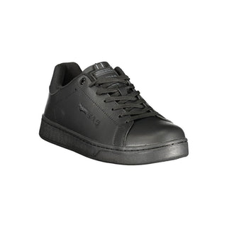 Schwarzer Polyurethan-Herren-Sneaker
