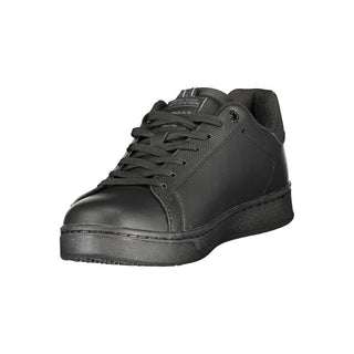 Schwarzer Polyurethan-Herren-Sneaker