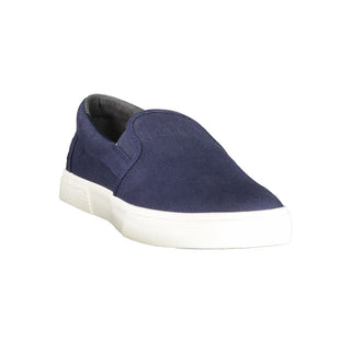 Blue Polyester Men's Sneaker