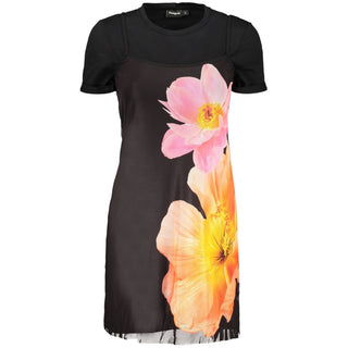 Vestido de mujer de algodón negro