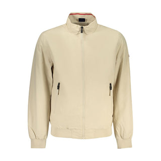 Beige Baumwoll-Herrenjacke