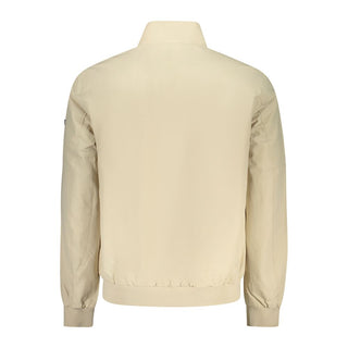 Beige Baumwoll-Herrenjacke