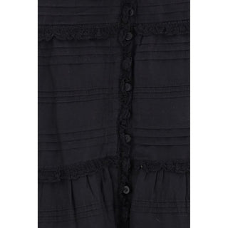Black Viscose Long Skirt