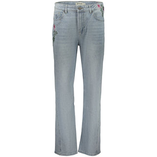 Jeans de algodón azul para mujer