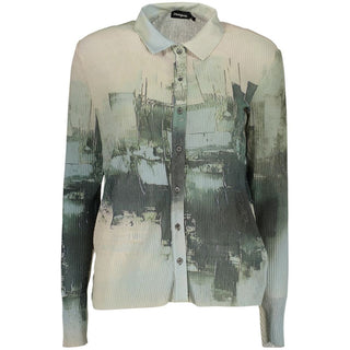 Camisa de mujer de poliéster verde