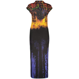 Vestido de viscosa negro para mujer