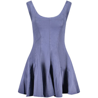 Blaues Baumwollkleid für Damen