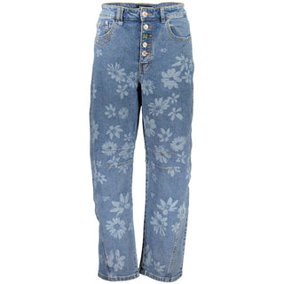 Jeans de algodón azul para mujer