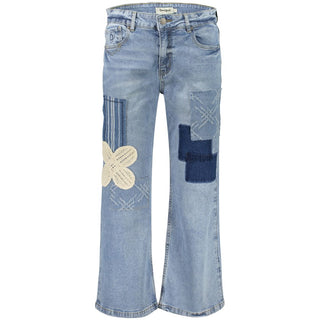 Pantalones vaqueros azules de algodón para mujer