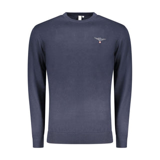 Herrenpullover aus blauer Baumwolle