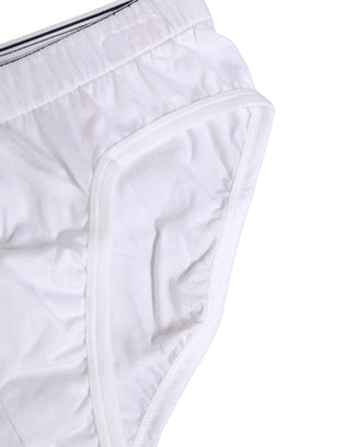 White Cotton Regular Men Midi Brief Underwear