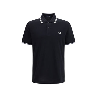 Schwarzes Poloshirt aus Baumwolle
