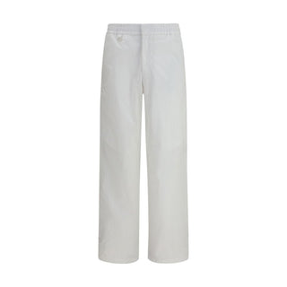 White Cotton Casual Pants