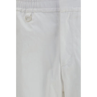 White Cotton Casual Pants