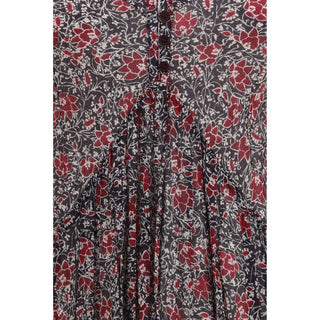 Lila Baumwoll-Freizeitkleid