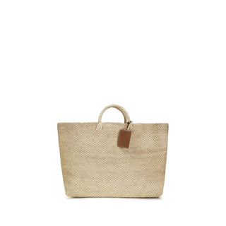 Beige Basttasche