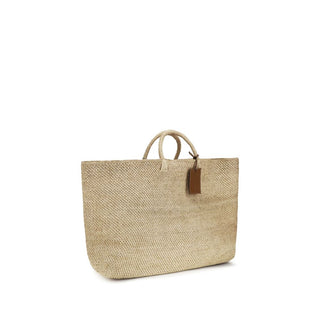 Beige Basttasche