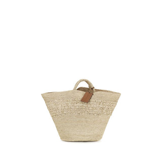 Bolso de rafia beige  