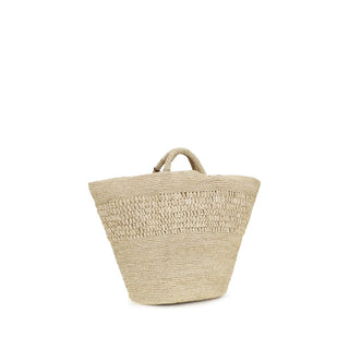 Bolso de rafia beige  