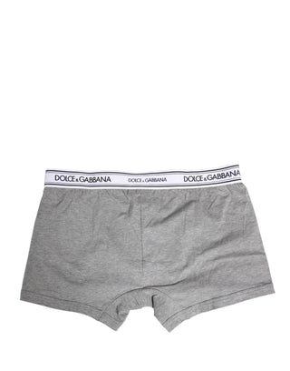 Gray Logo Waistband Cotton Men Boxer Underwear