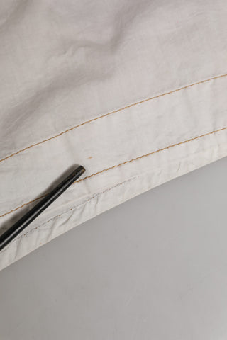 White Cotton Mid Waist Chino Bermuda Shorts
