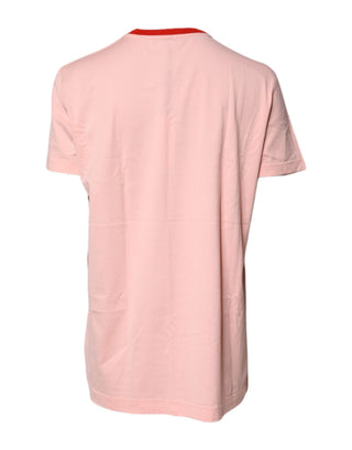 Pink DG 84 Sacred Heart Print Cotton T-shirt