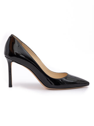 Schwarze Romy 85 Pumps aus Lackleder