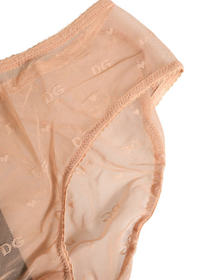 Beige Lace Cheekini Lingerie Panty Brief Underwear