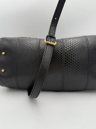 DOLCE & GABBANA Sicily Handtasche aus Pythonleder und Makramee