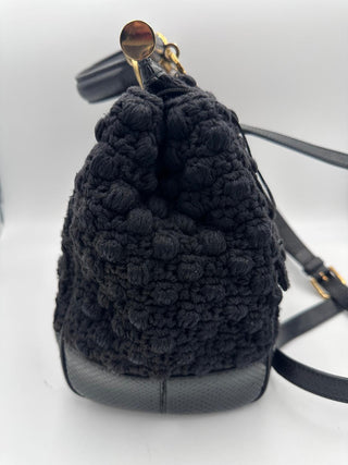 DOLCE & GABBANA Sicily Handtasche aus Pythonleder und Makramee