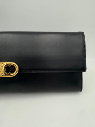 CELINE TRIOMPHE Schwarze Clutch