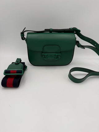 GUCCI HORSEBIT 1955 Smaragd-Handtasche
