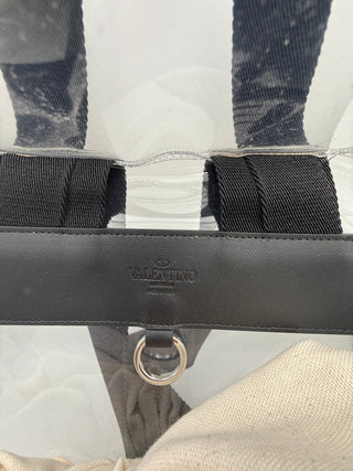 VALENTINO GARAVANI Rucksack aus Leder und transparentem Kunststoff