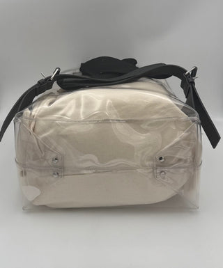VALENTINO GARAVANI Rucksack aus Leder und transparentem Kunststoff