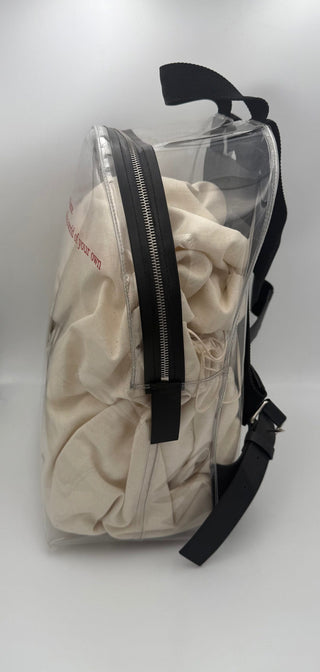 VALENTINO GARAVANI Rucksack aus Leder und transparentem Kunststoff