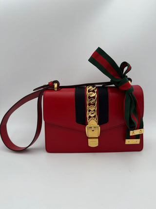 GUCCI SYLVIE Rote Handtasche