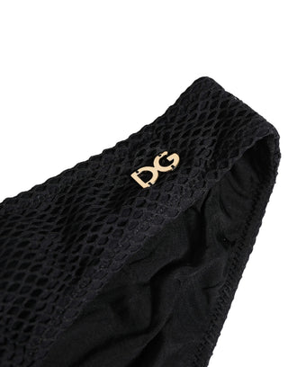 Ropa Interior Regular con Placa de Logo DG de Nylon Negro